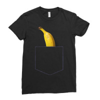 Banana In Breast Pocket Ladies Fitted T-shirt | Artistshot