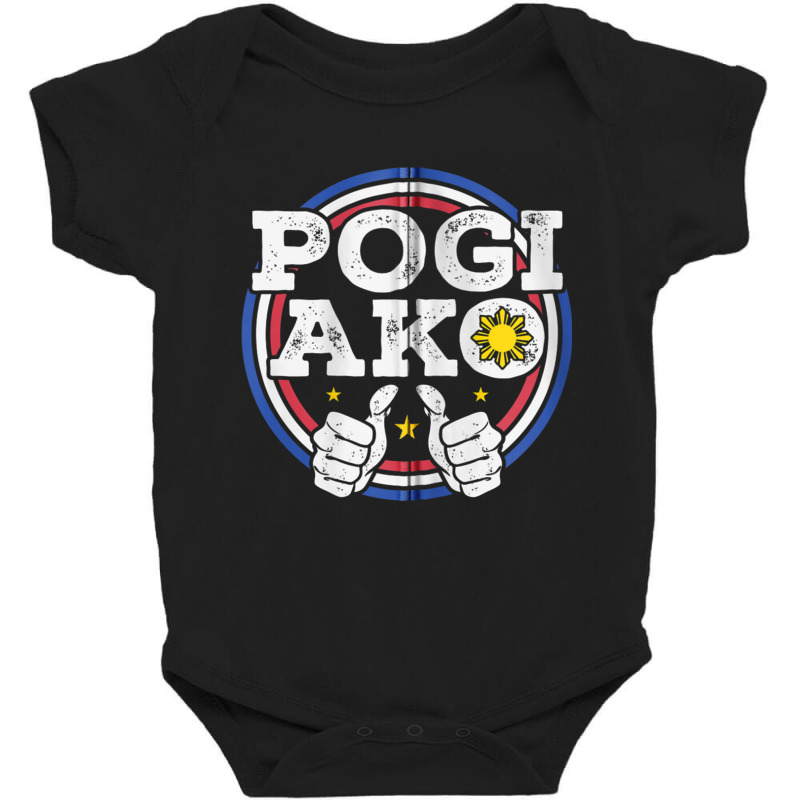 Funny Filipino Pogi Ako Shirt For Men Teens Zip Hoodie Baby Bodysuit By ...