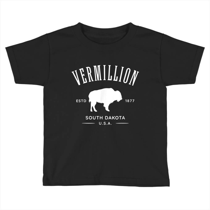 Vermillion South Dakota Bison Design T Shirt Toddler T-shirt by cm-arts | Artistshot