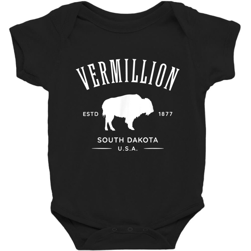 Vermillion South Dakota Bison Design T Shirt Baby Bodysuit by cm-arts | Artistshot