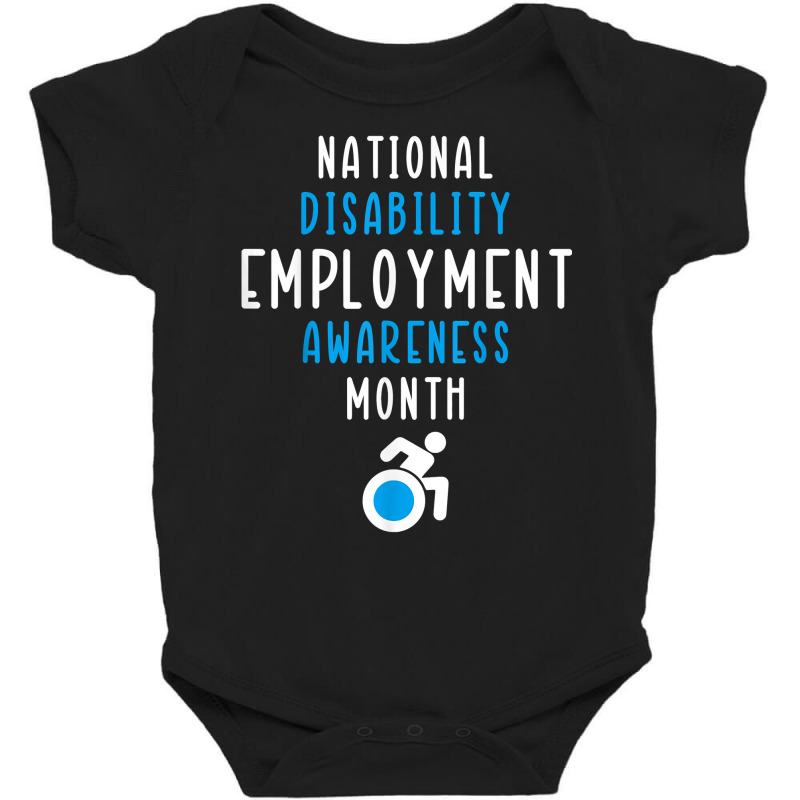 National Disability Employment Awareness Month Pride Support T Shirt Baby Bodysuit by cm-arts | Artistshot