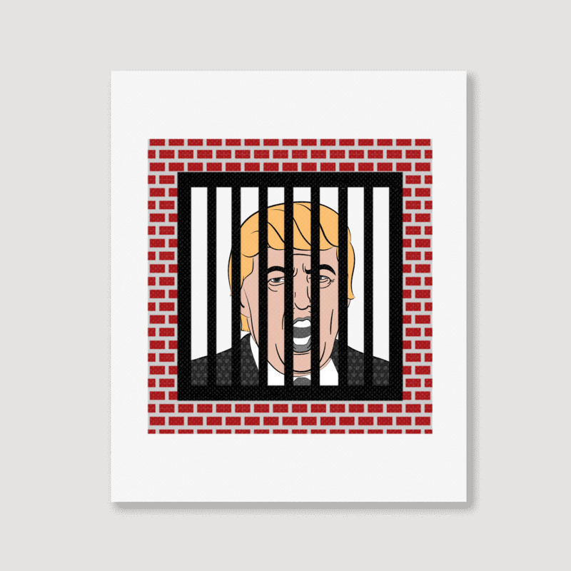 Jail Trump, Lock Trump Up, Trump In Prison, Dump Trump Long Sleeve T S Portrait Canvas Print | Artistshot