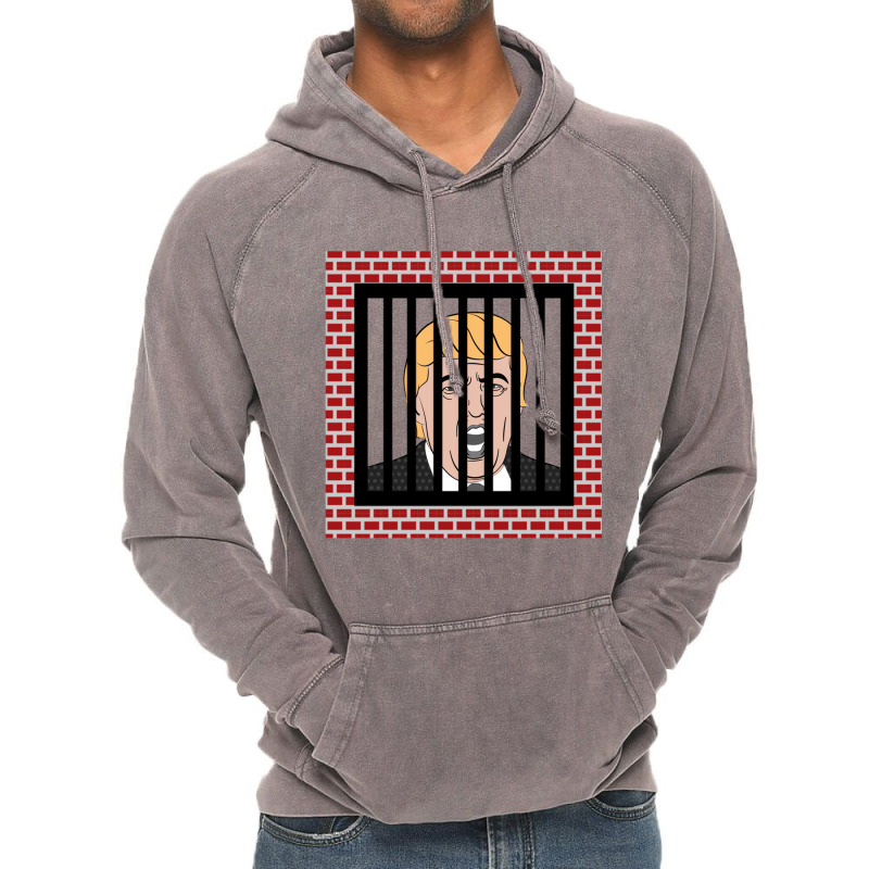 Jail Trump, Lock Trump Up, Trump In Prison, Dump Trump Long Sleeve T S Vintage Hoodie | Artistshot