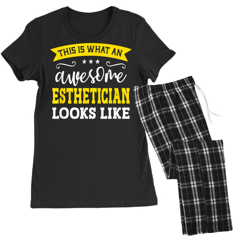 Esthetician Job Title Employee Funny Worker Esthetician T Shirt Women's Pajamas Set | Artistshot