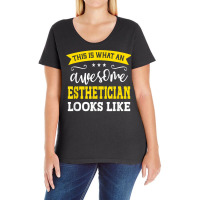 Esthetician Job Title Employee Funny Worker Esthetician T Shirt Ladies Curvy T-shirt | Artistshot