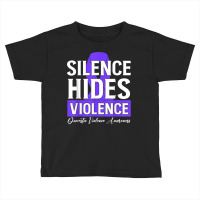 Silence Hides Violence   Domestic Violence Awareness Ribbon T Shirt Toddler T-shirt | Artistshot