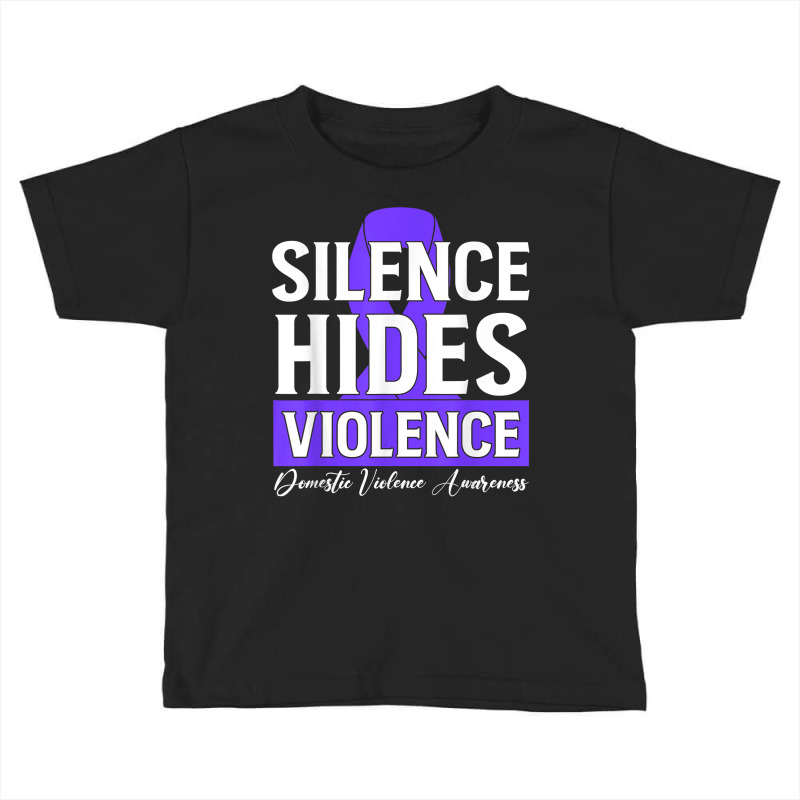 Silence Hides Violence   Domestic Violence Awareness Ribbon T Shirt Toddler T-shirt by cm-arts | Artistshot