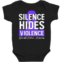 Silence Hides Violence   Domestic Violence Awareness Ribbon T Shirt Baby Bodysuit | Artistshot