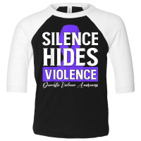 Silence Hides Violence   Domestic Violence Awareness Ribbon T Shirt Toddler 3/4 Sleeve Tee | Artistshot