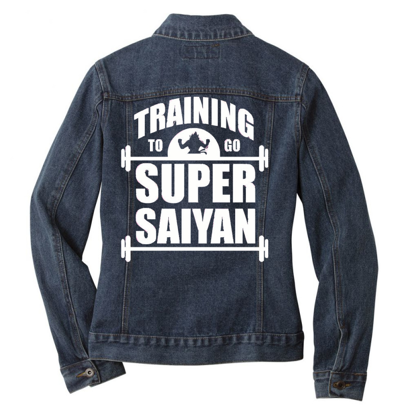 Training To Go Super, Training To Go Super Art, Training To Go Super P Ladies Denim Jacket by SHOPERX5 | Artistshot