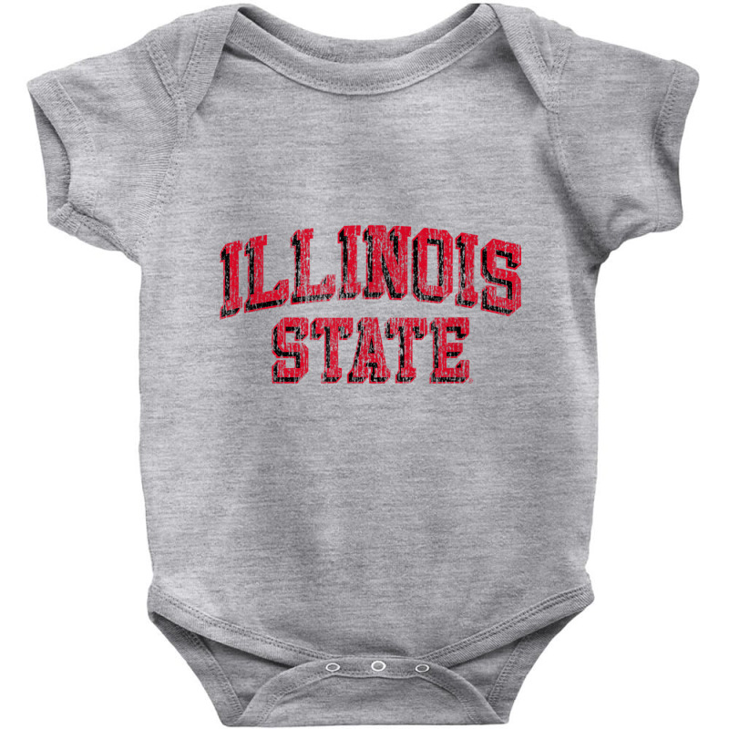 Illinois State Redbirds Retro Arch Block T Shirt Baby Bodysuit by cm-arts | Artistshot