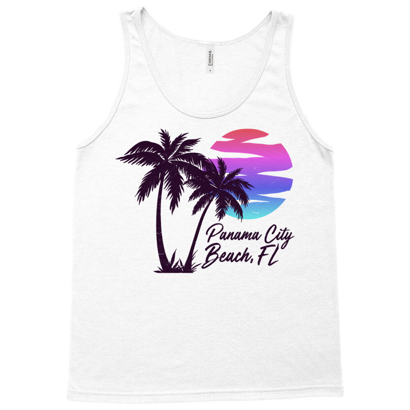 Panama City Beach Florida Vacation Trip Retro Vintage Sunset Sweatshir Tank Top by cm-arts | Artistshot