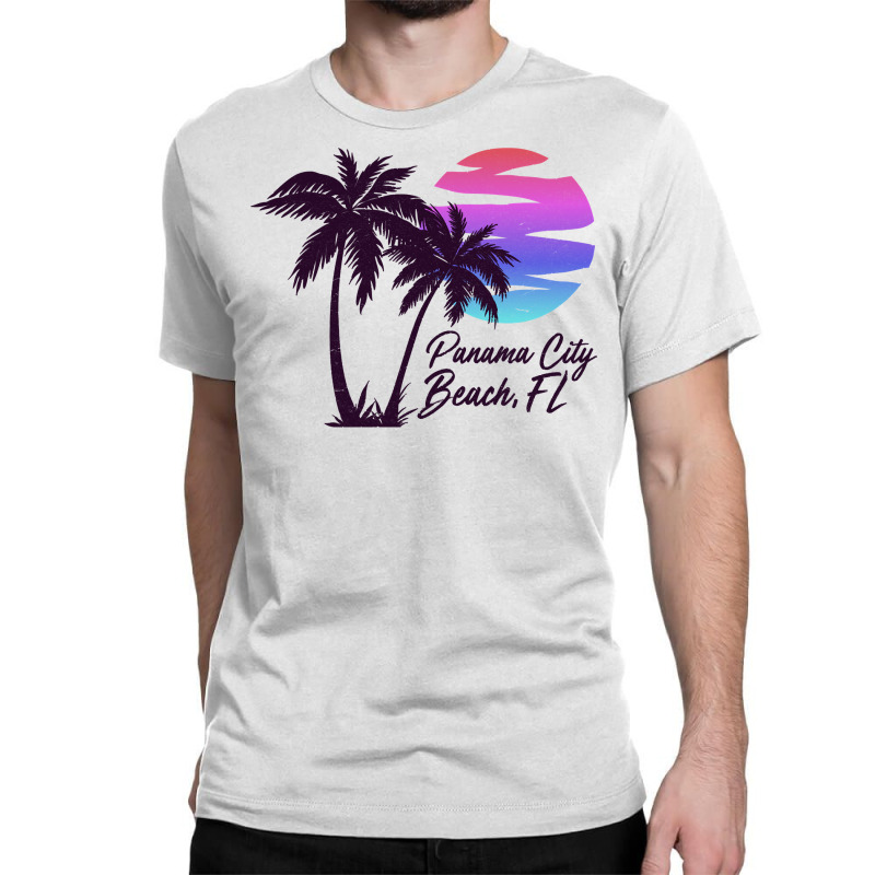 Panama City Beach Florida Vacation Trip Retro Vintage Sunset Sweatshir Classic T-shirt by cm-arts | Artistshot