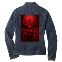 Occult Gothic Dark Satanic Unholy Witchcraft Grunge Emo Goth Long Slee Ladies Denim Jacket | Artistshot