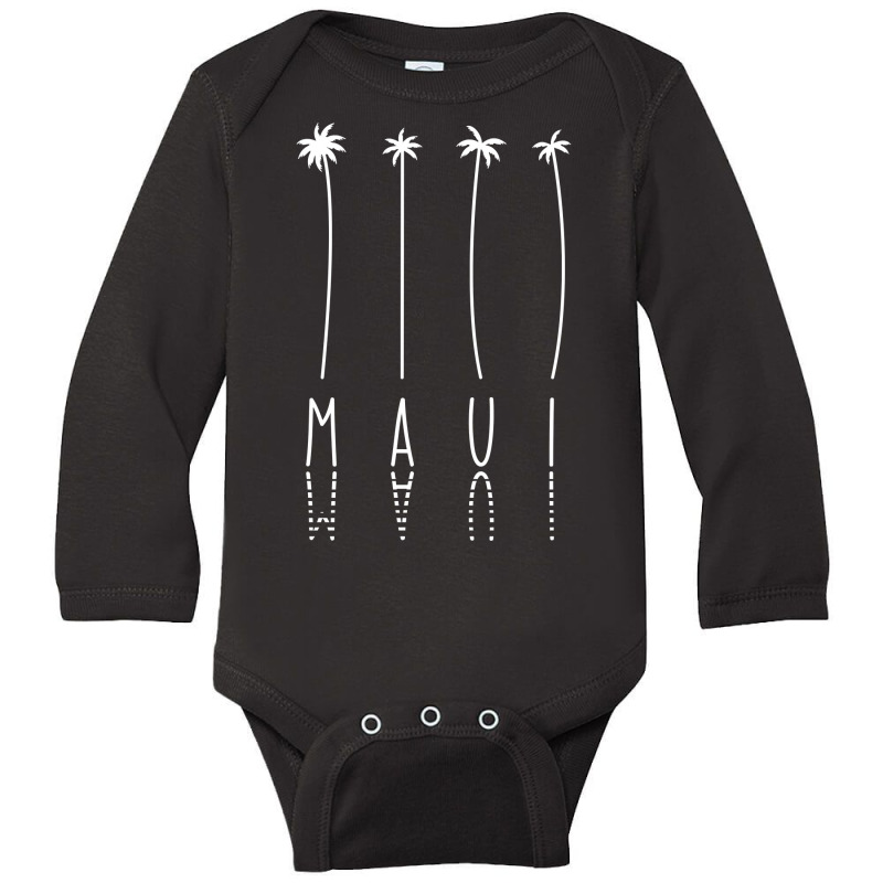 Palm Tree Vacation   Island Usa Maui Sweatshirt Long Sleeve Baby Bodysuit by cm-arts | Artistshot