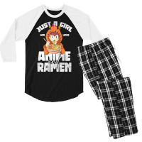 Ramen Noodles Foodie Japan Anime Men's 3/4 Sleeve Pajama Set | Artistshot