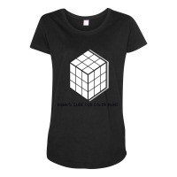 Rubik's Cube Blind, Rubik's Cube Blind Vintage, Rubik's Cube Blind Art Maternity Scoop Neck T-shirt | Artistshot