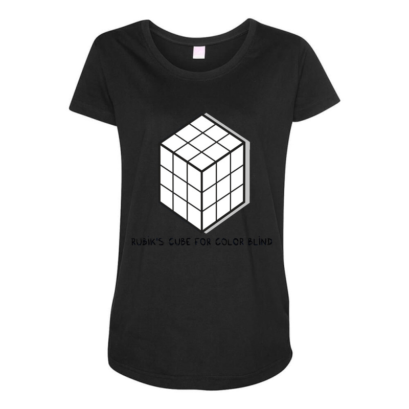 Rubik's Cube Blind, Rubik's Cube Blind Vintage, Rubik's Cube Blind Art Maternity Scoop Neck T-shirt by SHOPERRRX5 | Artistshot