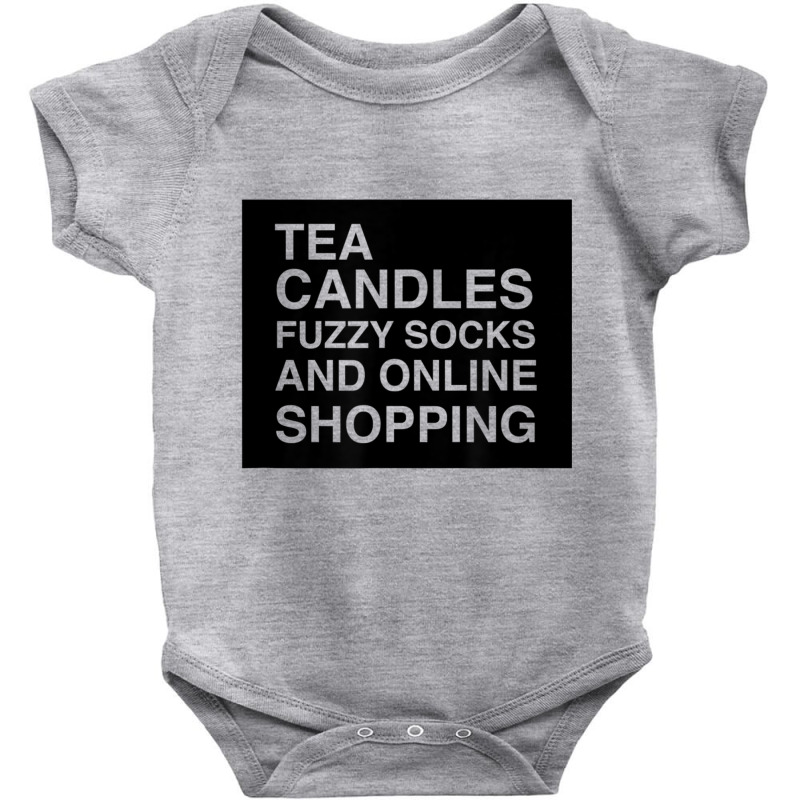 Tea Candles Fuzzy Socks And Online Shopping Tshirt Baby Bodysuit | Artistshot