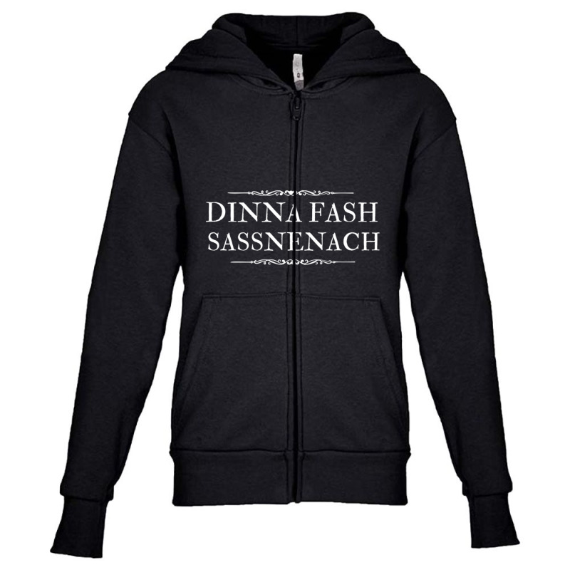 Dinna Fash Sassenach Scottish Shirt Hoodie Sweatshirt Mask Youth Zipper Hoodie by Kosdapen517 | Artistshot