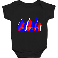 Buffalo Skyline Red White And Blue Baby Bodysuit | Artistshot