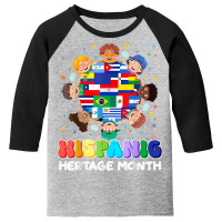 Hispanic Heritage Month Latin American Flag Kids Boys Girls T Shirt Youth 3/4 Sleeve | Artistshot