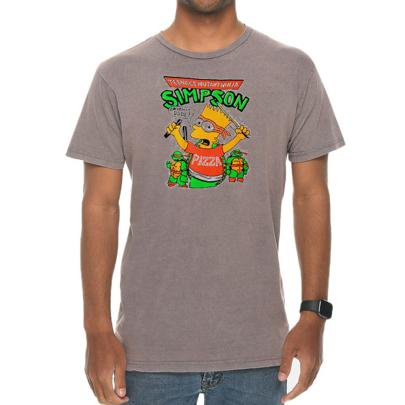 Teenage Mutant Ninja Simpson Vintage T-shirt | Artistshot