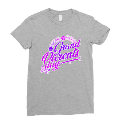 Grand Parents Day For Dark Ladies Fitted T-shirt Designed By Ofutlu