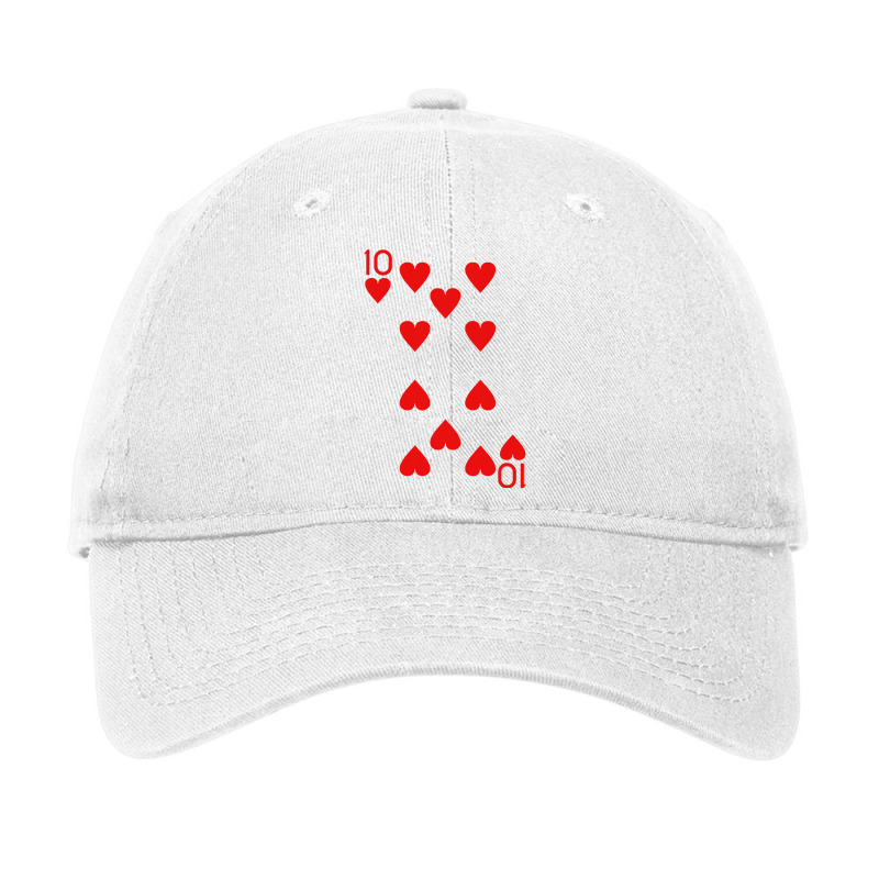 Ten Of Hearts Royal Flush Costume Halloween Playing Cards Adjustable Cap | Artistshot