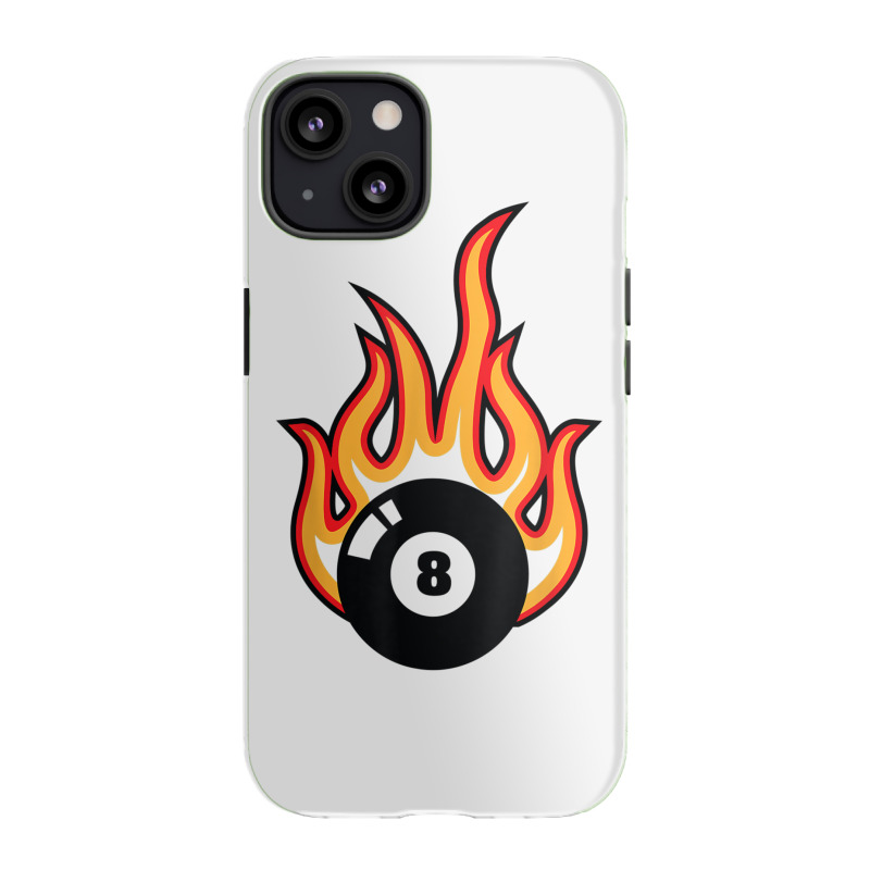 Snooker Billiard Black Eight 8 Ball On Fire T Shirt Iphone 13 Case | Artistshot