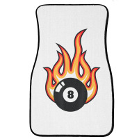 Snooker Billiard Black Eight 8 Ball On Fire T Shirt Front Car Mat | Artistshot