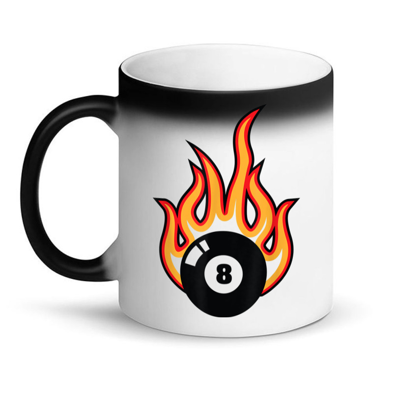 Snooker Billiard Black Eight 8 Ball On Fire T Shirt Magic Mug | Artistshot