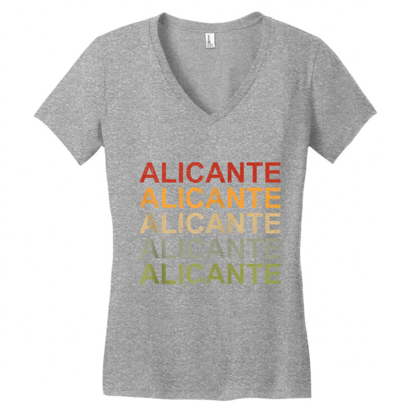 Retro Alicante, Spain Travel, Spain Pride, Alicante Zip Hoodie Women's V-Neck T-Shirt by cm-arts | Artistshot