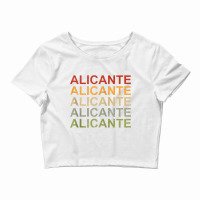 Retro Alicante, Spain Travel, Spain Pride, Alicante Zip Hoodie Crop Top | Artistshot