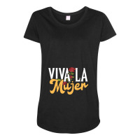 Viva La Mujer   Latina Feminist Maternity Scoop Neck T-shirt | Artistshot