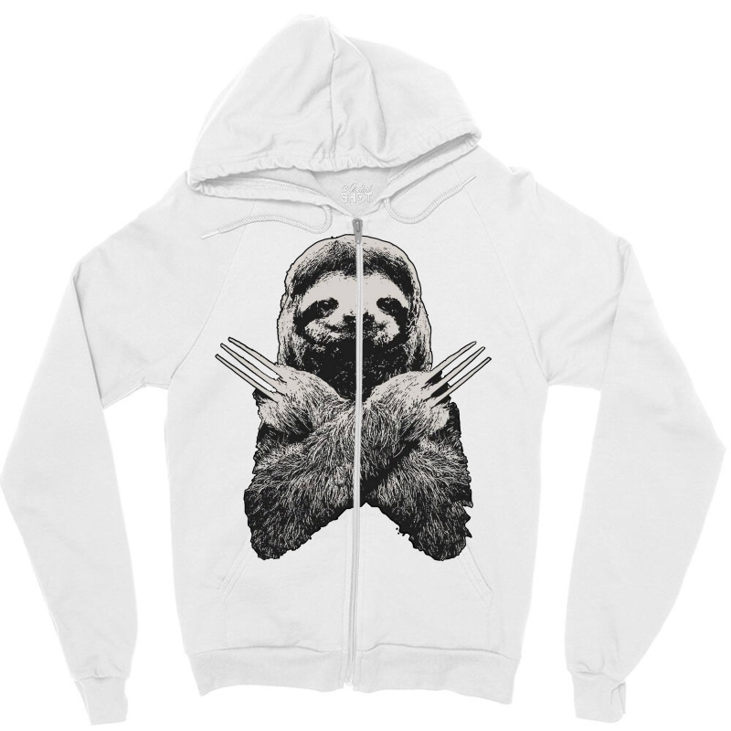 Slotherine Sloth Zipper Hoodie | Artistshot