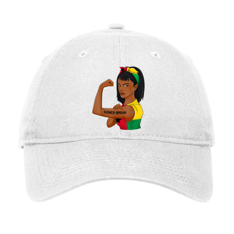 Messy Bun Guinea Bissau Flag For Womens Woman T Shirt Adjustable Cap | Artistshot