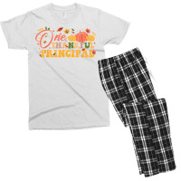 One Thankful Principal Fall Thanksgiving Principal School T Shirt Men's T-shirt Pajama Set | Artistshot