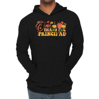 One Thankful Principal Fall Thanksgiving Principal School T Shirt Lightweight Hoodie | Artistshot