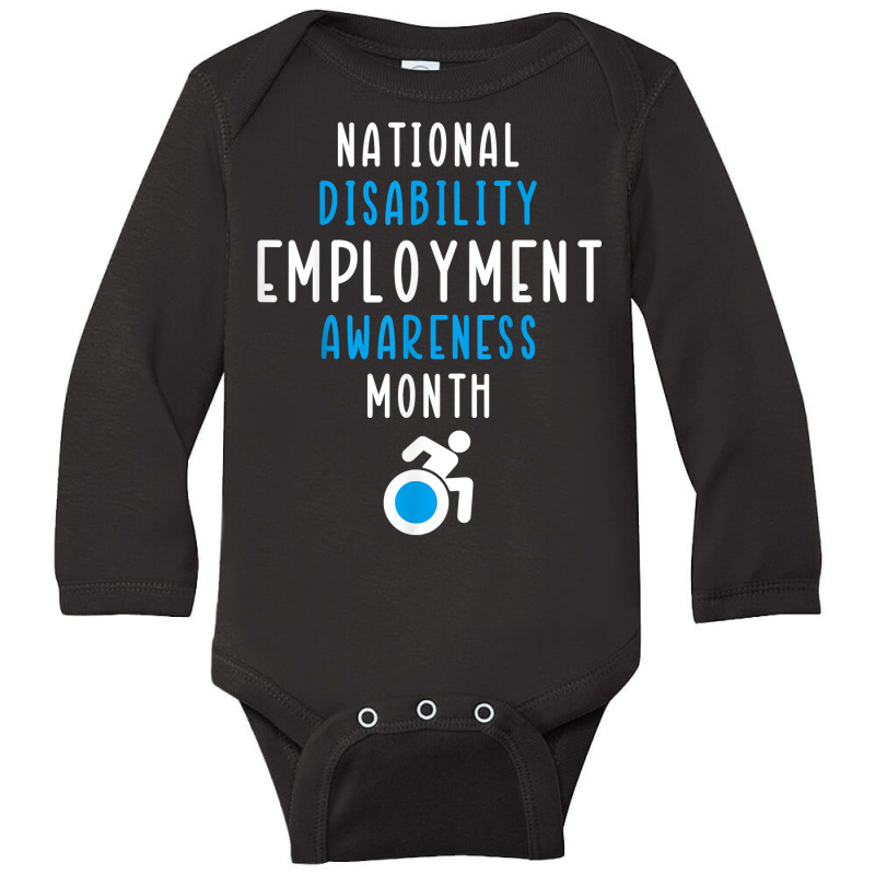 National Disability Employment Awareness Month Pride Support T Shirt Long Sleeve Baby Bodysuit by cm-arts | Artistshot