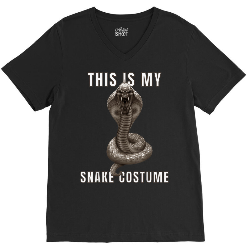 Easy Halloween Costume With Scary King Cobra Snake Skull V-neck Tee | Artistshot