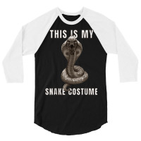 Easy Halloween Costume With Scary King Cobra Snake Skull 3/4 Sleeve Shirt | Artistshot