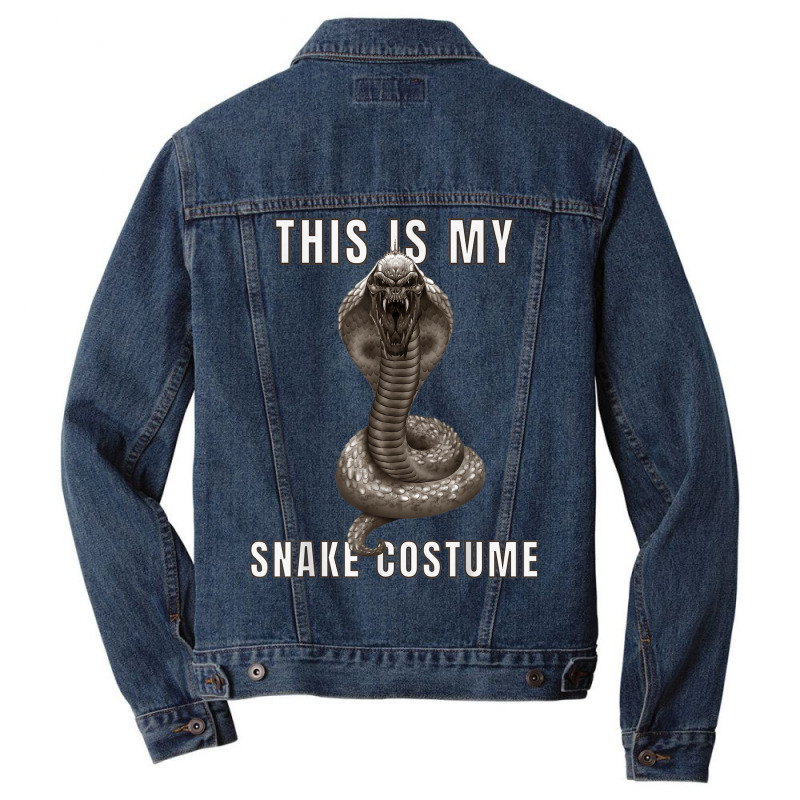 Easy Halloween Costume With Scary King Cobra Snake Skull Men Denim Jacket | Artistshot