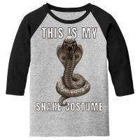 Easy Halloween Costume With Scary King Cobra Snake Skull Youth 3/4 Sleeve | Artistshot