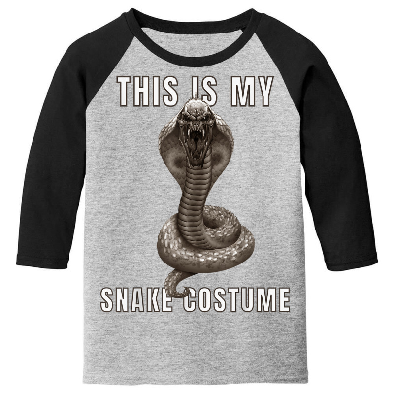 Easy Halloween Costume With Scary King Cobra Snake Skull Youth 3/4 Sleeve | Artistshot