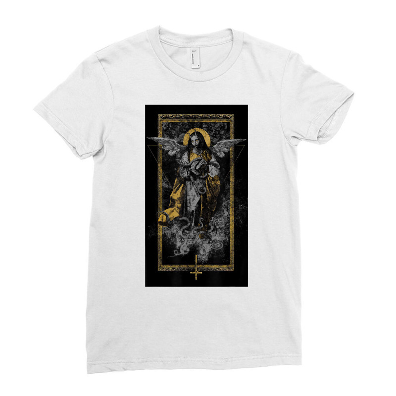 Occult Gothic Dark Satanic Unholy Witchcraft Grunge Emo Goth T Shirt Ladies Fitted T-Shirt by cm-arts | Artistshot