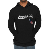 Retro Riverside California Usa Flag T Shirt Lightweight Hoodie | Artistshot