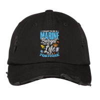 I Want To Be Marine Biologist So Life Has A Porpoise Grunge Vintage Cap | Artistshot