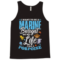 I Want To Be Marine Biologist So Life Has A Porpoise Grunge Tank Top | Artistshot