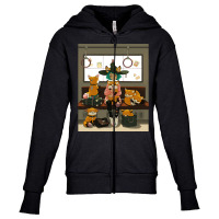 Witch And Her Foxes Youth Zipper Hoodie | Artistshot